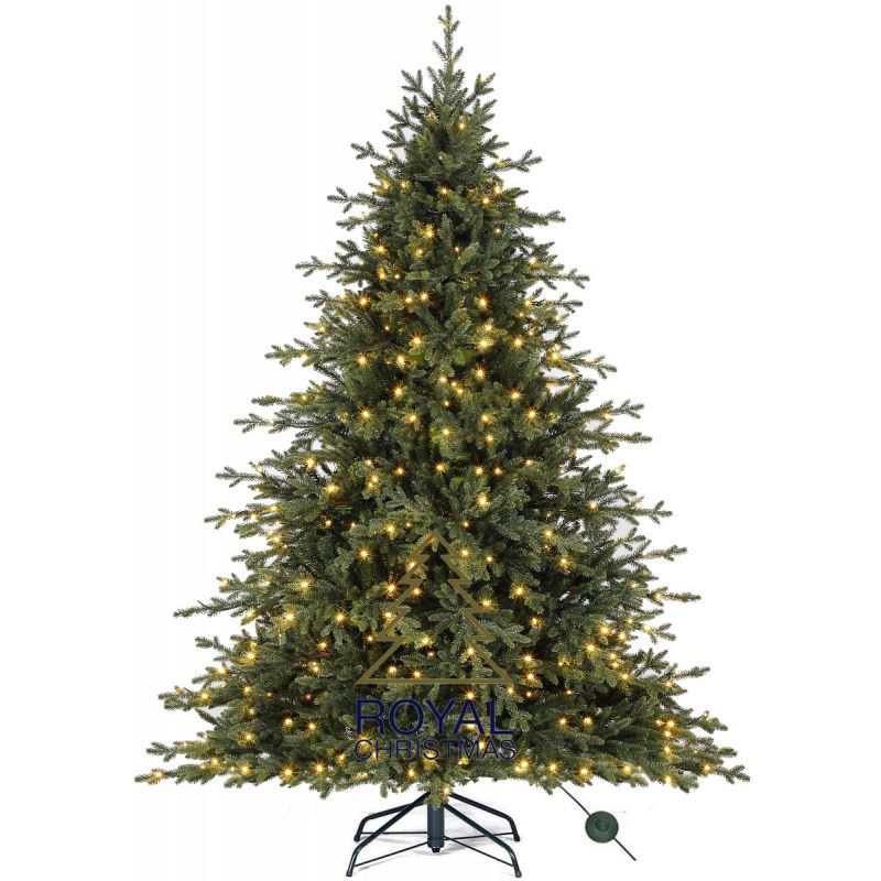 Artificial Christmas Tree Nordmann Deluxe Mix PE / PVC Warm LED 240 cm Fast Construction