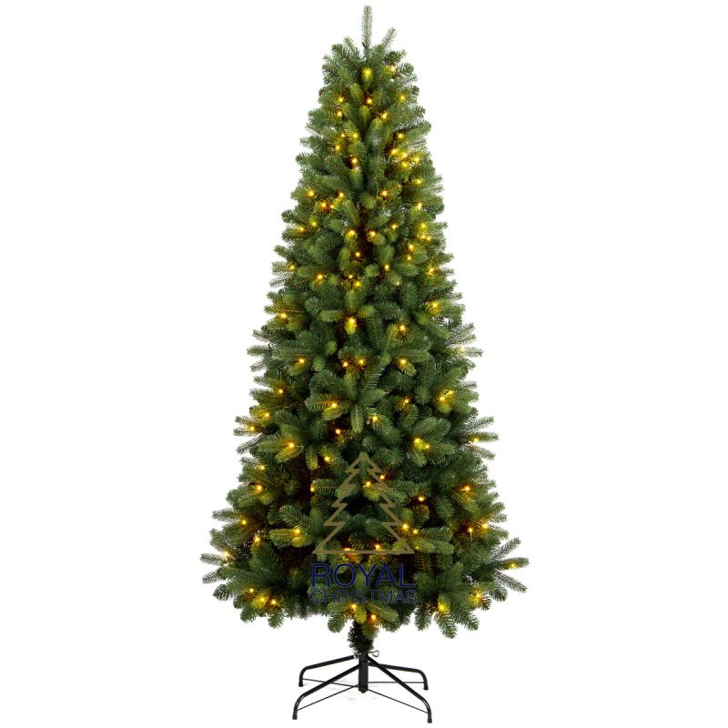 Extra Narrow Artificial Christmas Tree Alaska PE / PVC Premium Smart Warm LED 180 cm