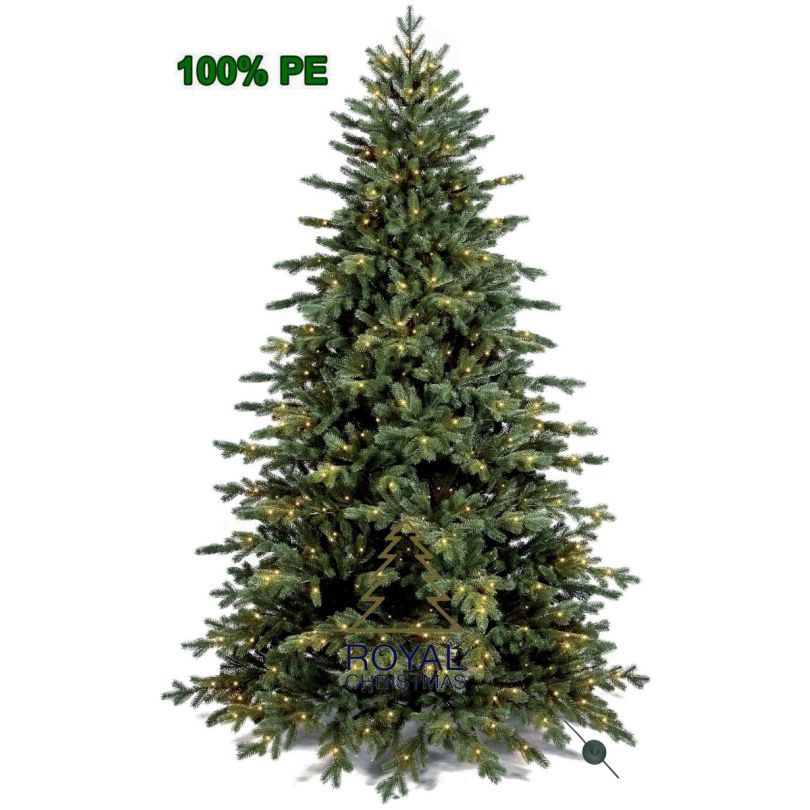 Artificial Christmas Tree Minnesota Premium 100 PE Smart 300 LED Lights 180 cm Natural
