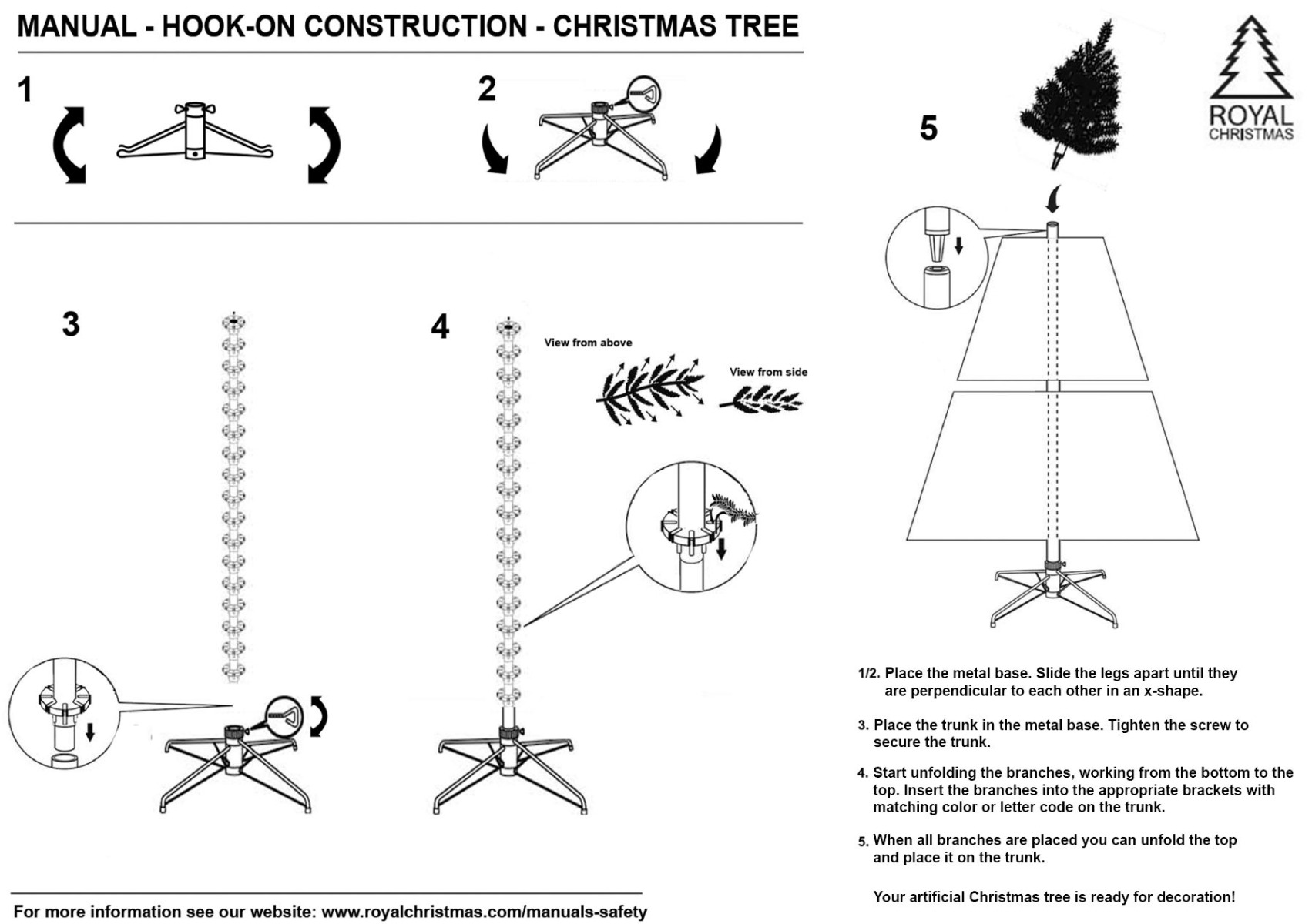 Assembly Instructions (PDF) Artificial Christmas Tree Assembly