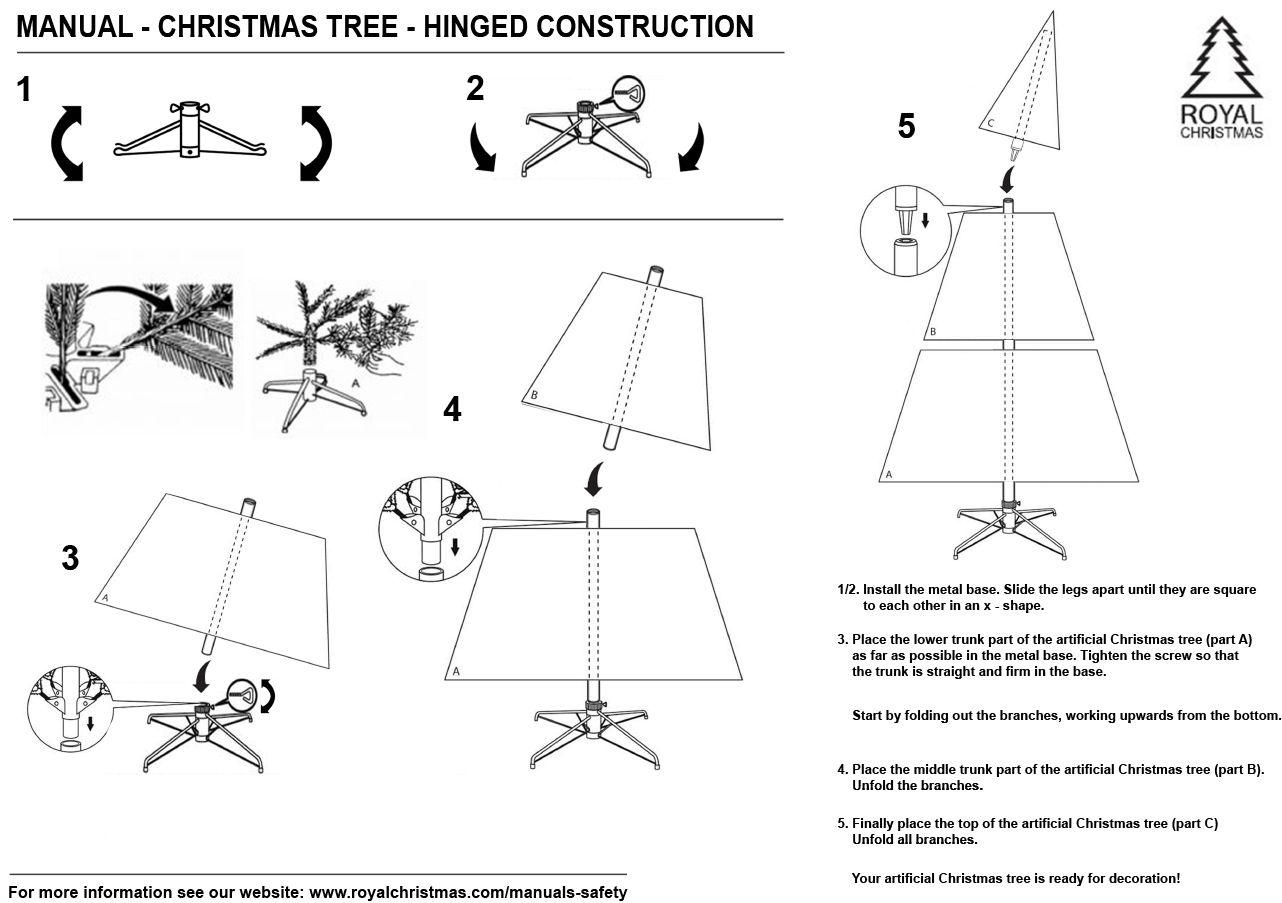 Assembly Instructions (PDF) Artificial Christmas Tree Assembly